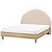 Letto Bouclé Millay 160 X 200 Cm Beige - Foto miniatura 3