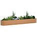 Letto da Giardino Rialzato Marrone con Aspetto di Legno 400x80x44 cm in Acciaio - Foto miniatura 3