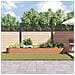 Letto da Giardino Rialzato Marrone con Aspetto di Legno 400x80x44 cm in Acciaio - Foto miniatura 4