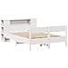 Letto Libreria senza Materasso Bianco 120x190 cm Legno di Pino - Foto miniatura 3