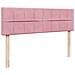 Struttura Letto Pouf con Materasso Rosa 140x190 cm in Velluto - Foto miniatura 8
