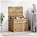Scatola di Stoccaggio  con Coperchio Rovere Artigianale 60x42x46 cm Legno Ingegnerizzato - Foto miniatura 2