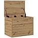 Scatola di Stoccaggio  con Coperchio Rovere Artigianale 60x42x46 cm Legno Ingegnerizzato - Foto miniatura 5
