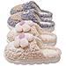 Pantofole Di Cotone Peluche Girasole - Calde, Con Suola Spessa E Antiscivolo Per Interni Per Autunno E Inverno Khaki 38 - Foto miniatura 4
