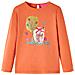 Maglietta da Bambina a Maniche Lunghe Arancione Bruciato 140 - Foto miniatura 1