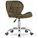 Sedia girevole ergonomica in velluto marrone Valora AVOLA per ufficio - Foto miniatura 1