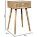 Comodino In Mdf E Rattan, 1 Cassetto, Marrone, 40x36x70 Cm - Foto miniatura 4