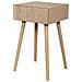 Comodino In Mdf E Rattan, 1 Cassetto, Marrone, 40x36x70 Cm - Foto miniatura 6