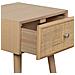 Comodino In Mdf E Rattan, 1 Cassetto, Marrone, 40x36x70 Cm - Foto miniatura 7