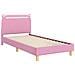 Struttura letto bambini con testata Rosa 90 x 200 cm Tessuto - Foto miniatura 4