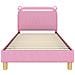 Struttura letto bambini con testata Rosa 90 x 200 cm Tessuto - Foto miniatura 5