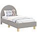 Struttura letto per bambini con testata Grigio Chiaro Bouclé - Foto miniatura 3