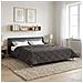 Duvet Estivo Antracite 200 x 240 cm Microfibra e Fleece Teddy - Foto miniatura 4