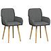 Sedie da pranzo 2 pcs Tessuto Grigio Scuro 56,5 x 50 x 87,5 cm - Foto miniatura 1