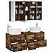 Set di mobili per il bagno 4 pcs Rovere Fumo - Foto miniatura 3