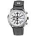 Orologio Uomo Cronografo Tw1526 con Cinturino In Pelle Grigio Quadrante Bianco Contempo - Foto miniatura 2