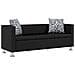 Divano a 3 Posti in Similpelle Nero 170 x 62,5 x 63 cm - Foto miniatura 1