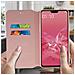 Custodia Oppo A3 Custodia A Libro Porta-carte Funzione Supporto - Rosa - Foto miniatura 3