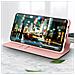Custodia Oppo A3 Custodia A Libro Porta-carte Funzione Supporto - Rosa - Foto miniatura 4