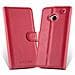 Custodia Compatibile Con Htc One M7 (1. Gen.) In Rosso Carminio - Coperchio Protettiva Con Chiusura Magnetica, Funzione Stand E Tasca Per Le Carte - Foto miniatura 2