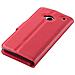 Custodia Compatibile Con Htc One M7 (1. Gen.) In Rosso Carminio - Coperchio Protettiva Con Chiusura Magnetica, Funzione Stand E Tasca Per Le Carte - Foto miniatura 4