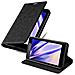 Custodia Compatibile Con Nokia Lumia 535 In Nero Di Notte - Coperchio Protettiva Con Chiusura Magnetica, Funzione Stand E Tasca Per Le Carte - Foto miniatura 1