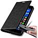 Custodia Compatibile Con Nokia Lumia 535 In Nero Di Notte - Coperchio Protettiva Con Chiusura Magnetica, Funzione Stand E Tasca Per Le Carte - Foto miniatura 4