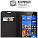 Custodia Compatibile Con Nokia Lumia 535 In Nero Di Notte - Coperchio Protettiva Con Chiusura Magnetica, Funzione Stand E Tasca Per Le Carte - Foto miniatura 6