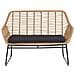 Set Di Mobili Da Giardino In Rattan Beige / Nero A 4 Posti Minori - Foto miniatura 6