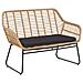 Set Di Mobili Da Giardino In Rattan Beige / Nero A 4 Posti Minori - Foto miniatura 7