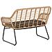 Set Di Mobili Da Giardino In Rattan Beige / Nero A 4 Posti Minori - Foto miniatura 13