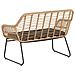 Set Di Mobili Da Giardino In Rattan Beige / Nero A 4 Posti Minori - Foto miniatura 8