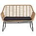 Set Di Mobili Da Giardino In Rattan Beige / Nero A 4 Posti Minori - Foto miniatura 3
