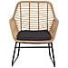 Set Di Mobili Da Giardino In Rattan Beige / Nero A 4 Posti Minori - Foto miniatura 14