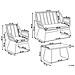Set Di Mobili Da Giardino In Rattan Beige / Nero A 4 Posti Minori - Foto miniatura 4