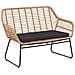 Set Di Mobili Da Giardino In Rattan Beige / Nero A 4 Posti Minori - Foto miniatura 15
