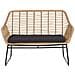Set Di Mobili Da Giardino In Rattan Beige / Nero A 4 Posti Minori - Foto miniatura 16