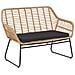 Set Di Mobili Da Giardino In Rattan Beige / Nero A 4 Posti Minori - Foto miniatura 5