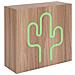 Speaker Wireless Luminoso Bluetooth Induzione Legno Cactus - Foto miniatura 2