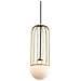Pendente A Sospensione Moderno Dorato 1 Luce Con Oro, Paralume Bianco, G9 - Foto miniatura 1