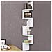Libreria Scaffale Mensole Parete Angolare Moderna 5 Ripiani Ad Angolo Bianco - Foto miniatura 1