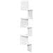 Libreria Scaffale Mensole Parete Angolare Moderna 5 Ripiani Ad Angolo Bianco - Foto miniatura 3