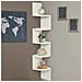 Libreria Scaffale Mensole Parete Angolare Moderna 5 Ripiani Ad Angolo Bianco - Foto miniatura 4