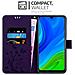 Cadorabo Custodia Compatibile Con Huawei P Smart 2020 In Lilla Scuro Fiore - Coperchio Protettivo In Design Floreale Con Chiusura Magnetica, Funzione Stand E Slot Per Carte - Foto miniatura 3