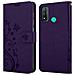 Cadorabo Custodia Compatibile Con Huawei P Smart 2020 In Lilla Scuro Fiore - Coperchio Protettivo In Design Floreale Con Chiusura Magnetica, Funzione Stand E Slot Per Carte - Foto miniatura 8