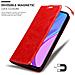 Custodia Compatibile Con Xiaomi Redmi 9 In Rosso Mela - Coperchio Protettiva Con Chiusura Magnetica, Funzione Stand E Tasca Per Le Carte - Foto miniatura 7
