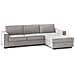 Divano Fisso Grazia, Divano Ad Angolo, 100% Made In Italy, Sofà Soggiorno Con, Penisola Contenitore Sinistra, Con Braccioli Standard, Cm 280x95h90, Grigio - Foto miniatura 2