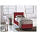 Letto Singolo Gemma, Letto Contenitore Con Rivestimento In Tessuto, 100% Made In Italy, Apertura Frontale, Adatto Per Materasso Cm 80x200, Rosso - Foto miniatura 1