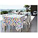 Tovaglia Per Salotto Cucina Tavolo In Cotone Made In Italy 100% Cotone Fish Color Rp Rotonda Fish Color - Foto miniatura 1