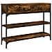 Tavolino Consolle Rovere Fumo 100x25x75 Cm Legno Multistrato - Foto miniatura 2
